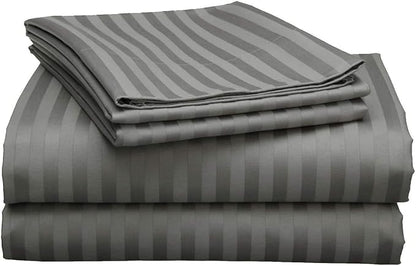 Grey Plain Premium King Size Bedsheet (108" x 108") 300 TC