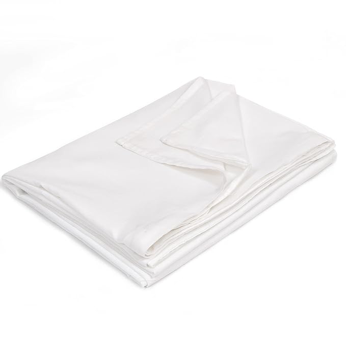 White Strip Premium King Size Bedsheet (108" x 108") - 400TC