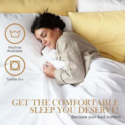 White Premium King Size Bedsheet (108" x 108") - 300 TC