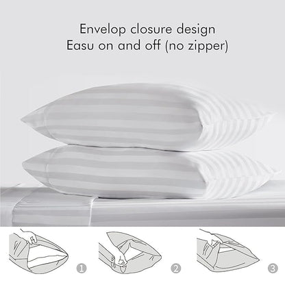 Cotton White Premium King Size Bedsheet (108" x 108") 450TC