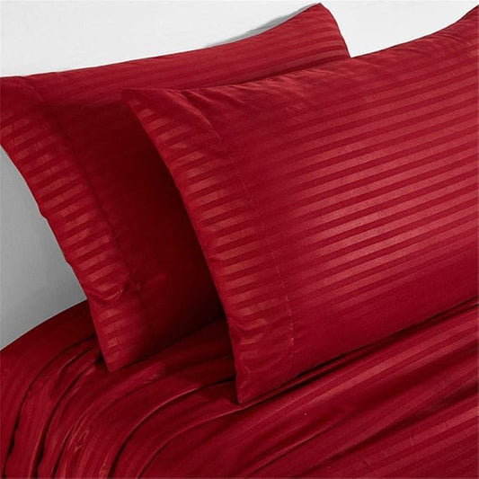 Red-Lined Premium King Size Bedsheet (108" x 108") 300 TC