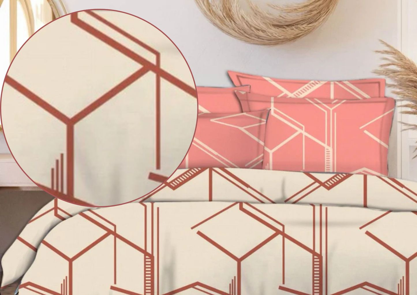 Crezia Premium King Size Bedsheet (108" x 108") - 400 TC