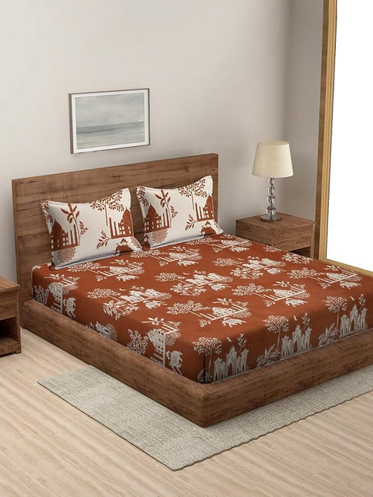 Cresara Premium King Size Bedsheet (108" x 108") - 400 TC