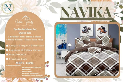 Vantoria Premium King Size Bedsheet (108" x 108") - 250 TC