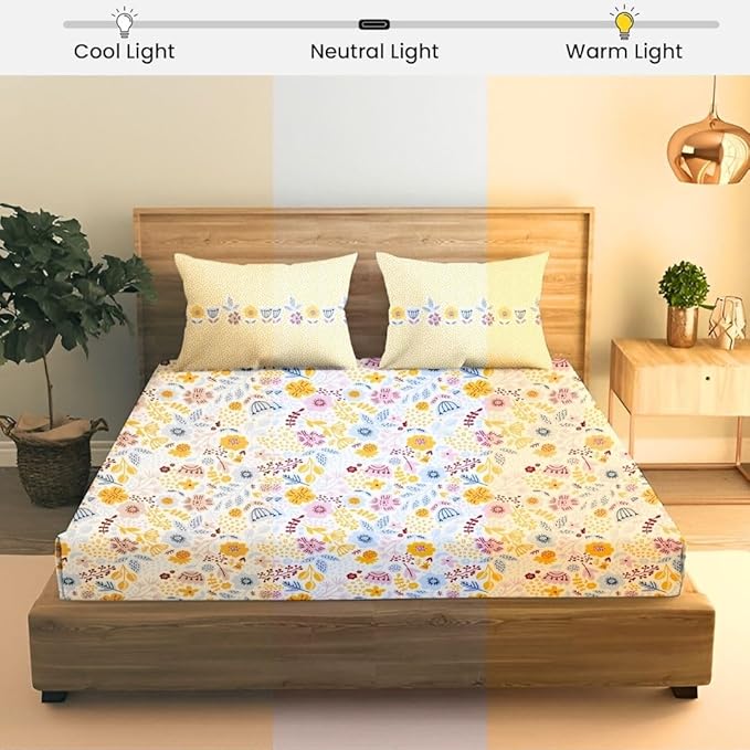 Savynna Premium King Size Bedsheet (108" x 108") 300 TC