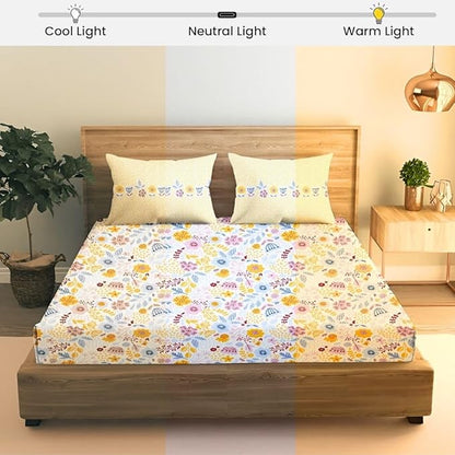 Savynna Premium King Size Bedsheet (108" x 108") 300 TC