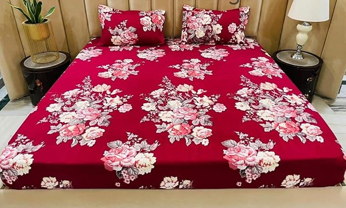 Felonique Premium King Size Bedsheet (108" x 108") 400 TC