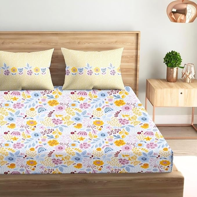 Savynna Premium King Size Bedsheet (108" x 108") 300 TC