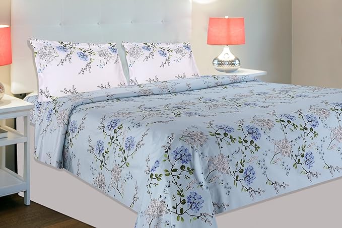 Avynora Premium Queen Size Bedsheet (90" x 100") 300 TC