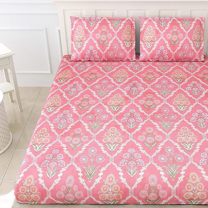 Senorita Premium King Size Bedsheet (108" x 108"): 400 TC