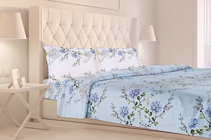 Avynora Premium Queen Size Bedsheet (90" x 100") 300 TC