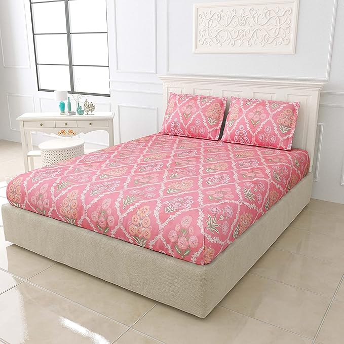Senorita Premium King Size Bedsheet (108" x 108"): 400 TC