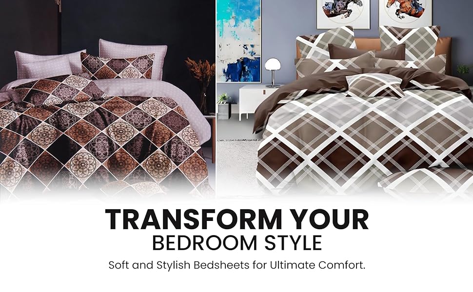 Vantoria Premium King Size Bedsheet (108" x 108") - 250 TC