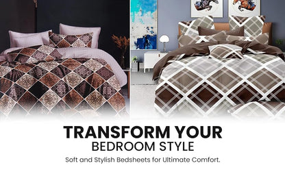 Vantoria Premium King Size Bedsheet (108" x 108") - 250 TC