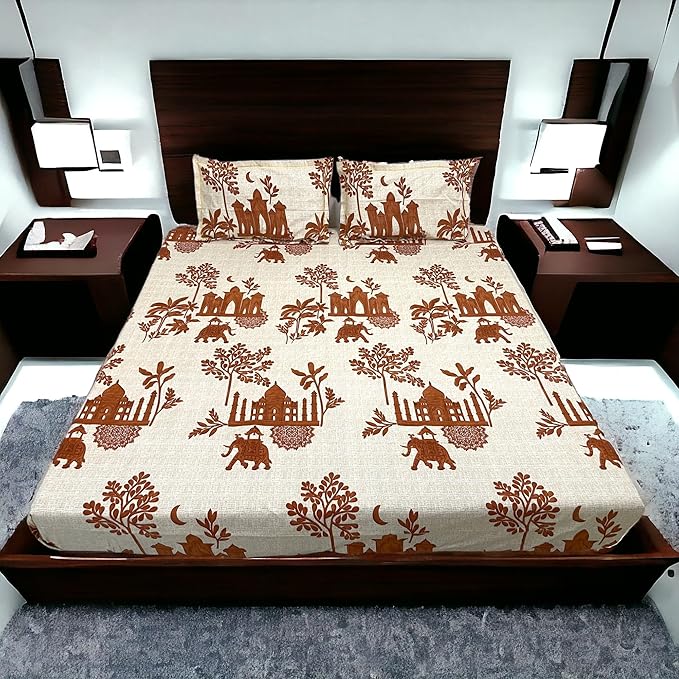 Feloria Premium King Size Bedsheet (108" x 108") - 400 TC