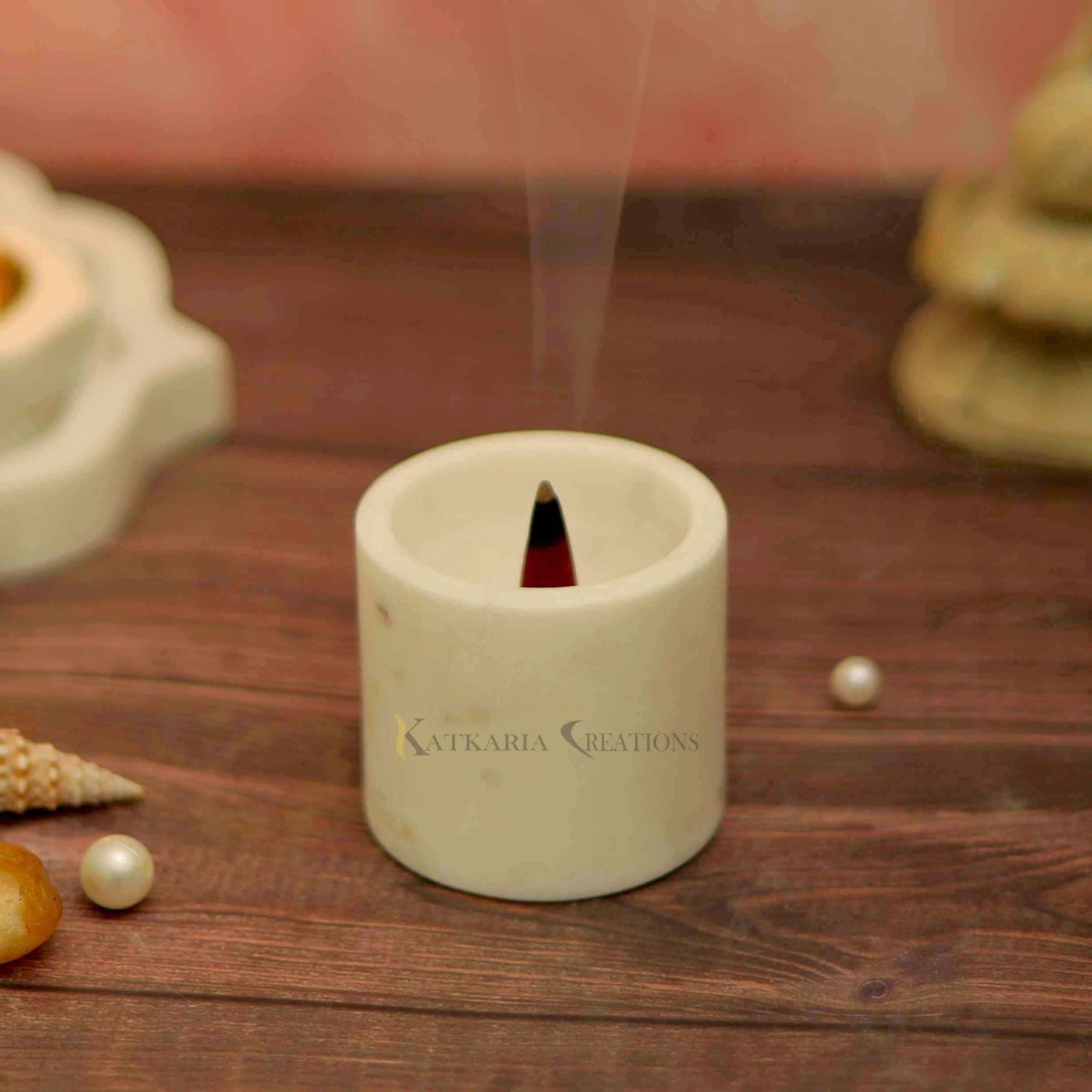 Luxury White Marble Incense Holder (Marble)