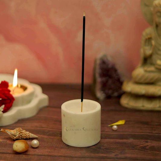 Luxury White Marble Incense Holder (Marble)