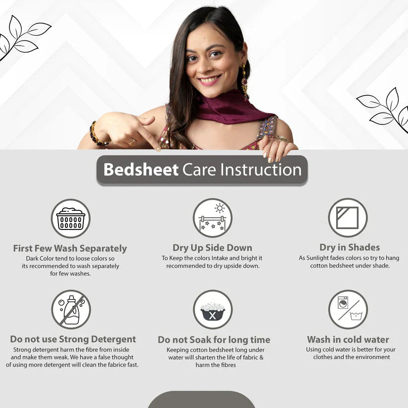 Brionea Premium King Size Bedsheet (108" x 108") 400 TC