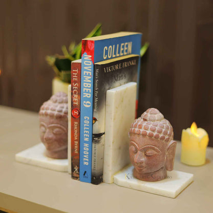 Bodhisattva Marble Book Ends Set Of 2