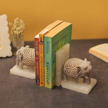 Elmer Elephant Marble Bookends