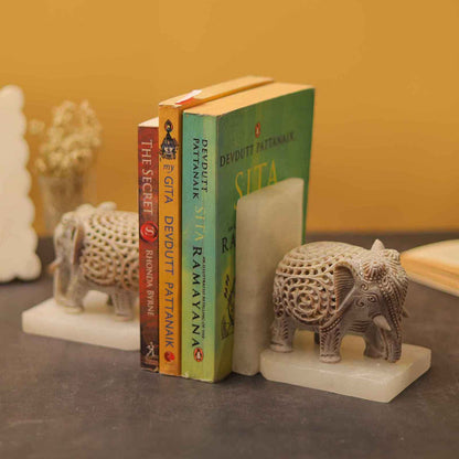 Elmer Elephant Marble Bookends
