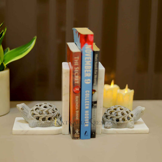 Turtle Marble Bookends Set Of 2