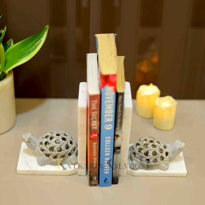 Turtle Marble Bookends Set Of 2