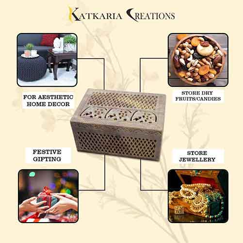 Elephant Soapstone Jewellery Box