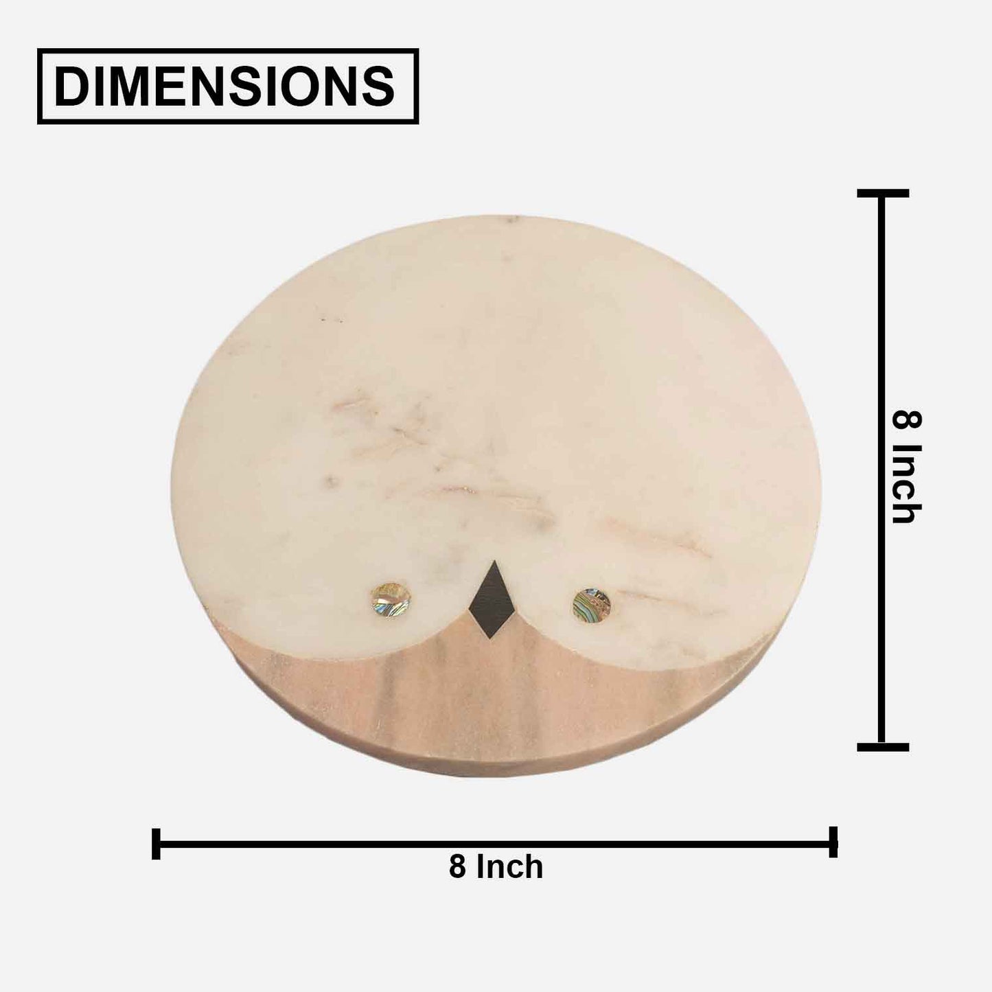 Marble Owl Cheese Board (Marble and Semi Precious Stone)