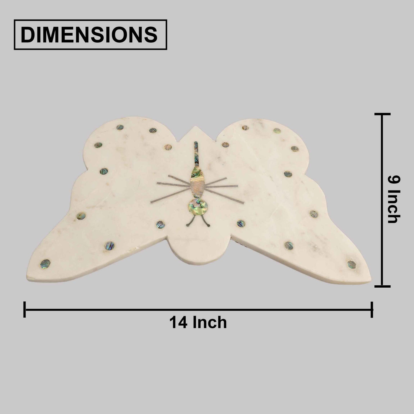 Butterfly Marble Cheese Board (Marble and Semi Precious Stone)