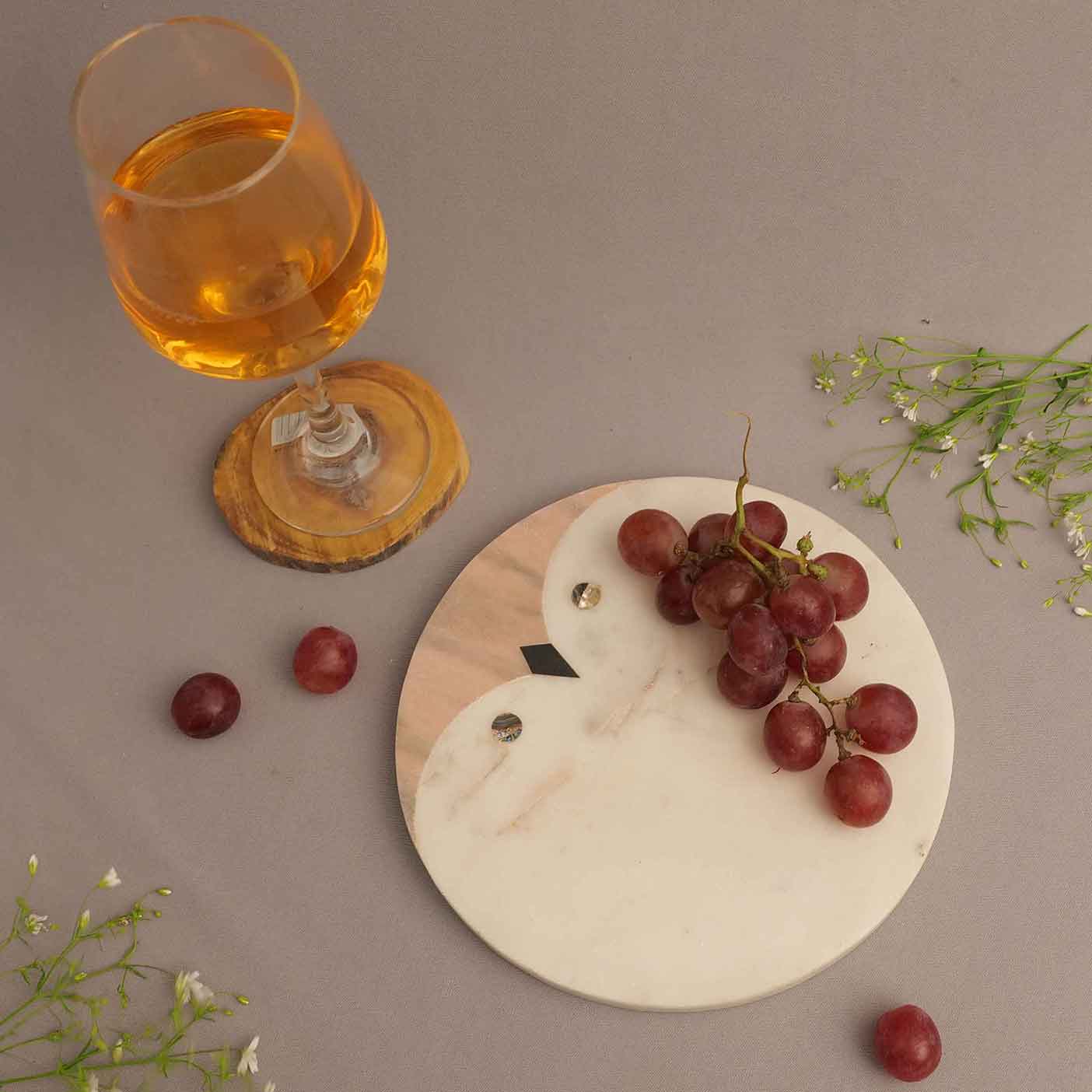 Marble Owl Cheese Board (Marble and Semi Precious Stone)