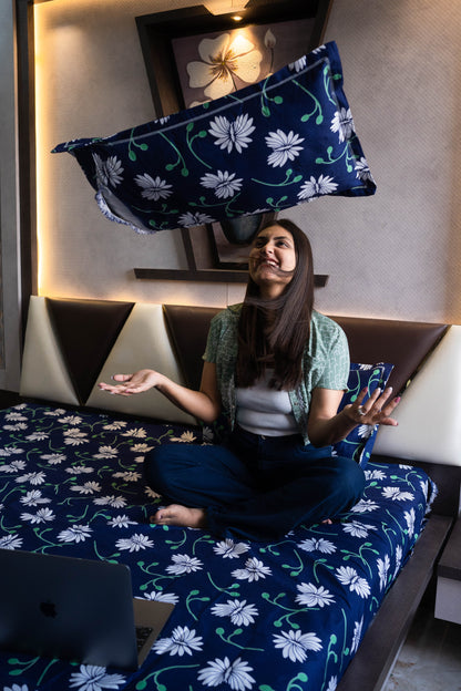 Orinelle Premium Double Bedsheet (90" x 100") - 300 TC