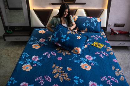 Lumora Premium Double Bedsheet (90" x 100") - 400 TC