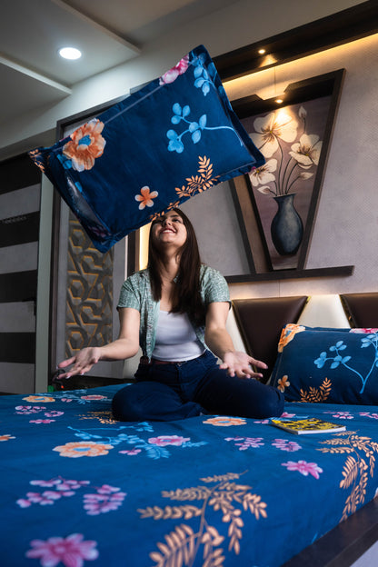 Lumivra Premium Queen Size Bedsheet (90" x 100")- 300 TC