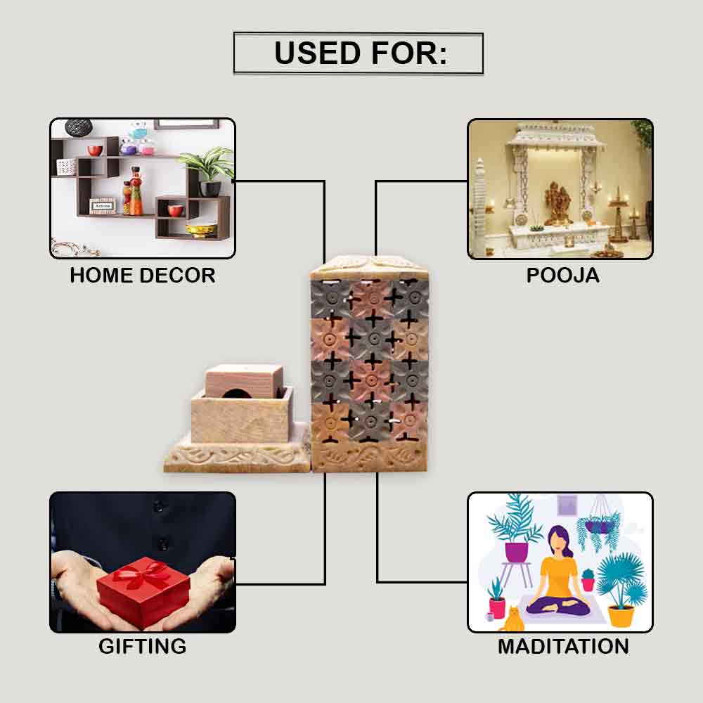 Chess Incense Holder- 5inch (Marble Soapstone)