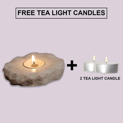 Marble Tea Light Candle Holder (White Marble)