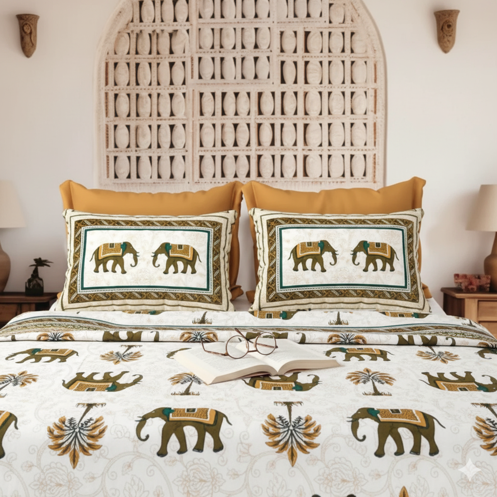 Jaipuri Block Print - King Size (108 x 108)