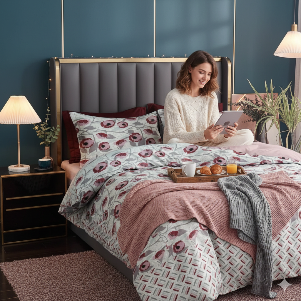 Marestha Premium King Size Bedsheet (108" x 108") - 400 TC