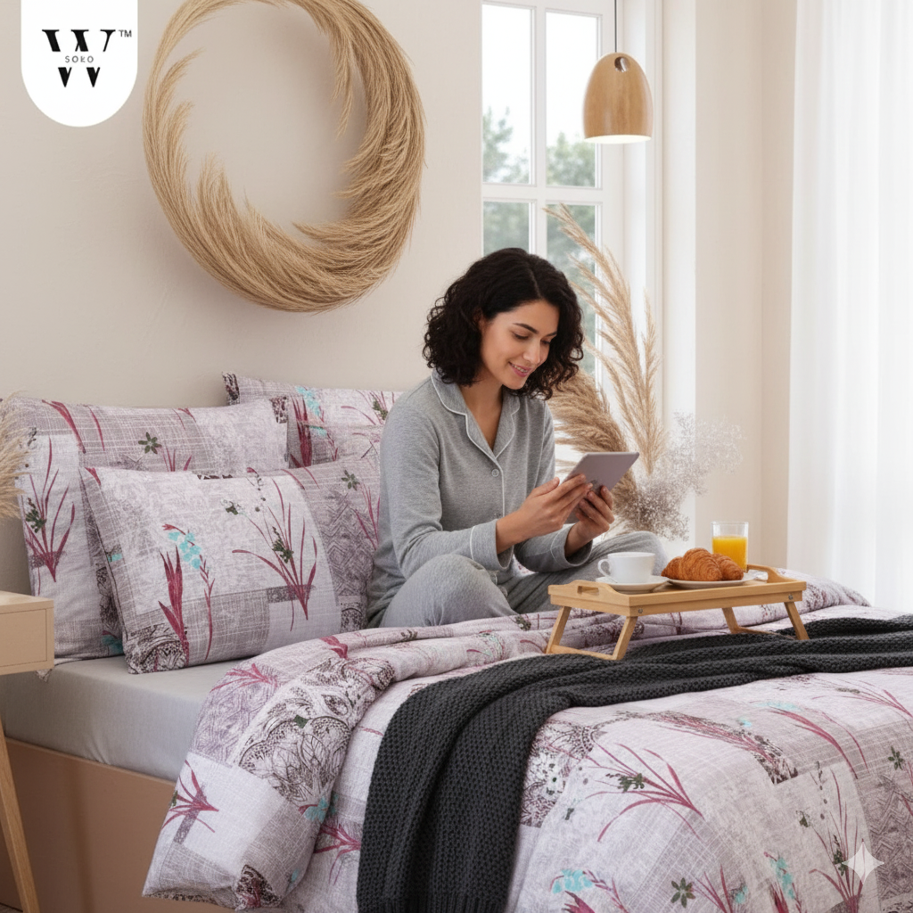 Amiorra Premium King Size Bedsheet (108" x 108") - 400 TC