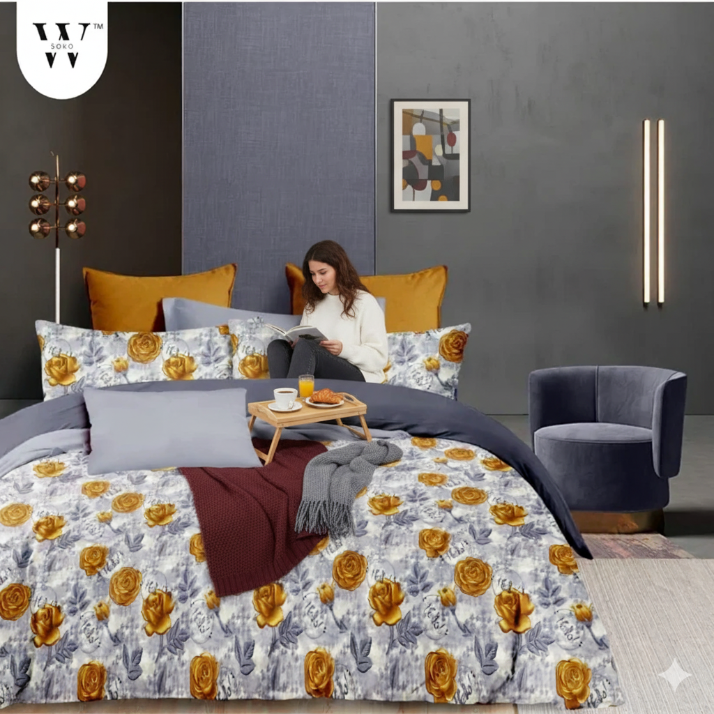 Pristoria Premium King Size Bedsheet (108" x 108") - 400 TC