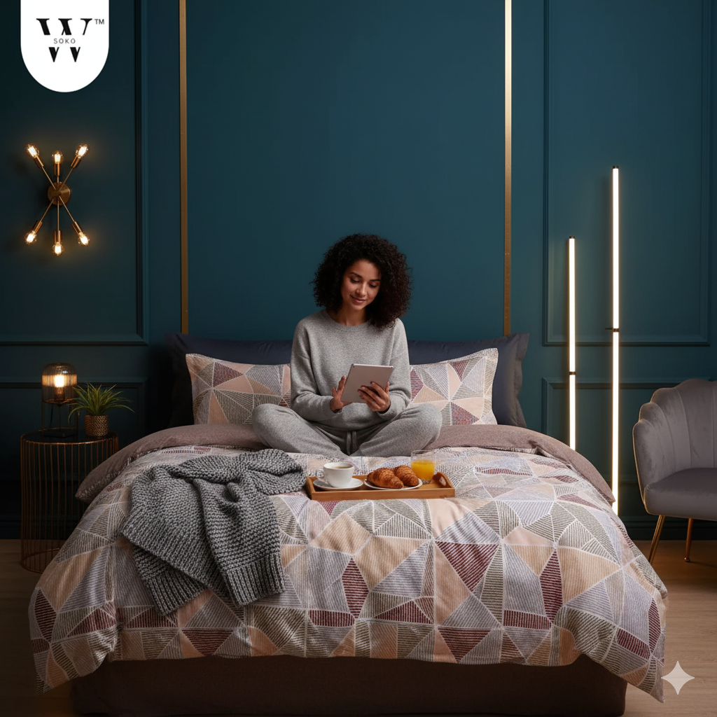 Harmoniae Premium King Size Bedsheet (108" x 108") - 400 TC