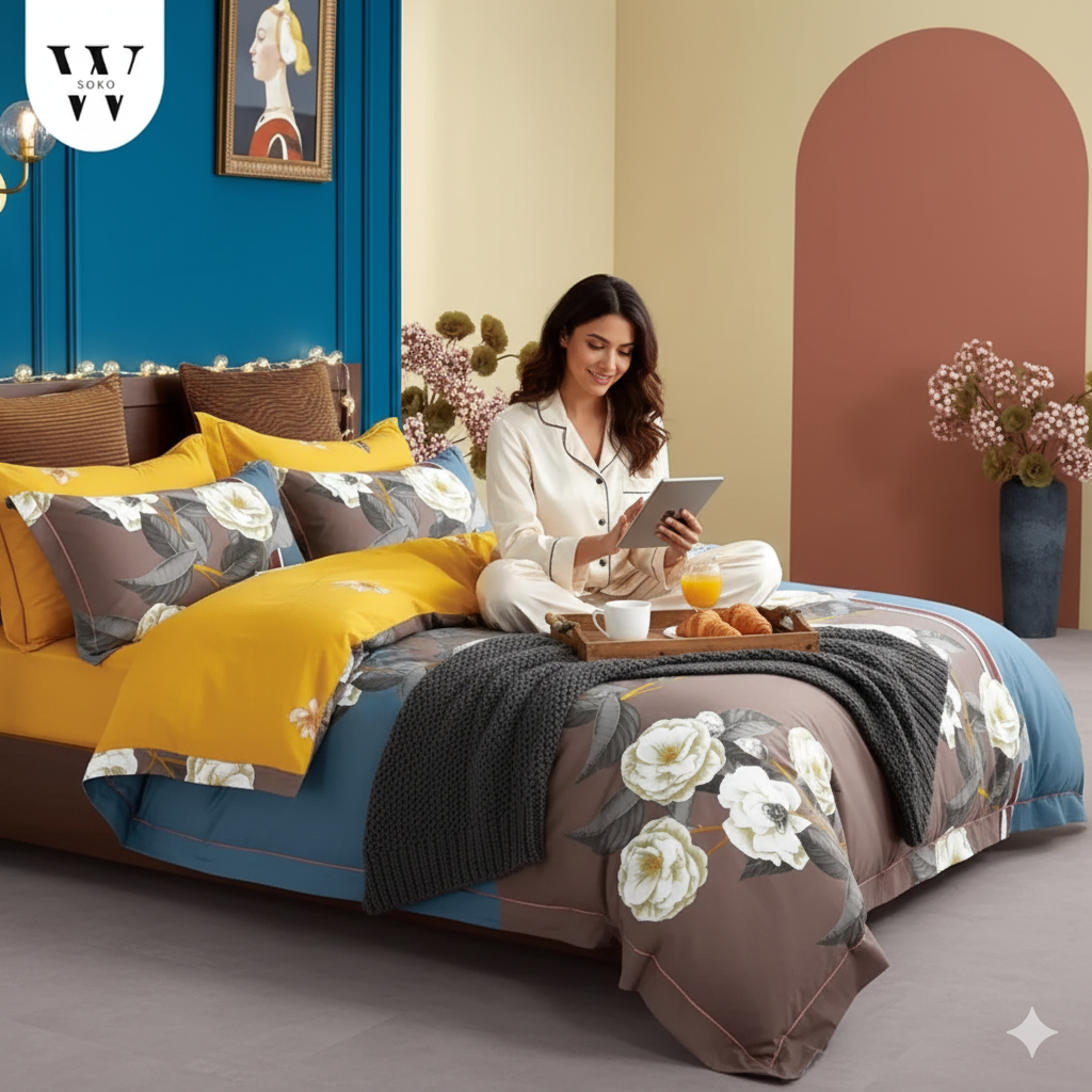 Cosora Premium King Size Bedsheet (108" x 108"): 400 TC