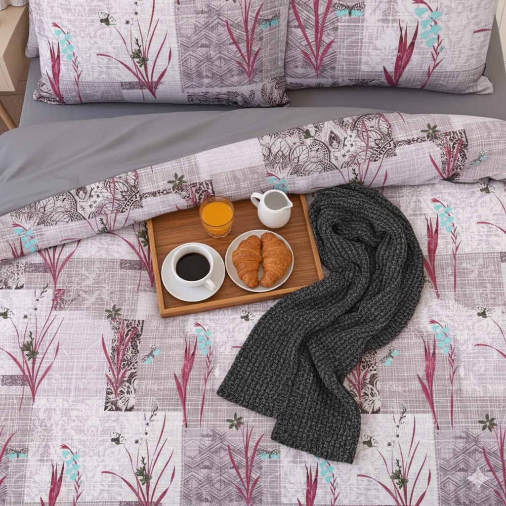 Amiorra Premium King Size Bedsheet (108" x 108") - 400 TC