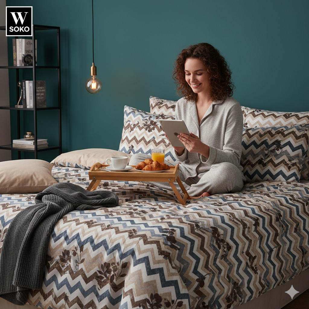 Brionea Premium King Size Bedsheet (108" x 108") 400 TC