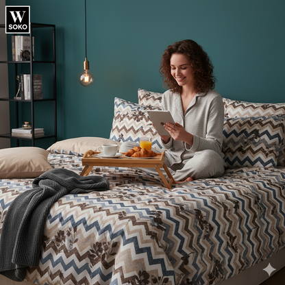 Brionea Premium King Size Bedsheet (108" x 108") 400 TC