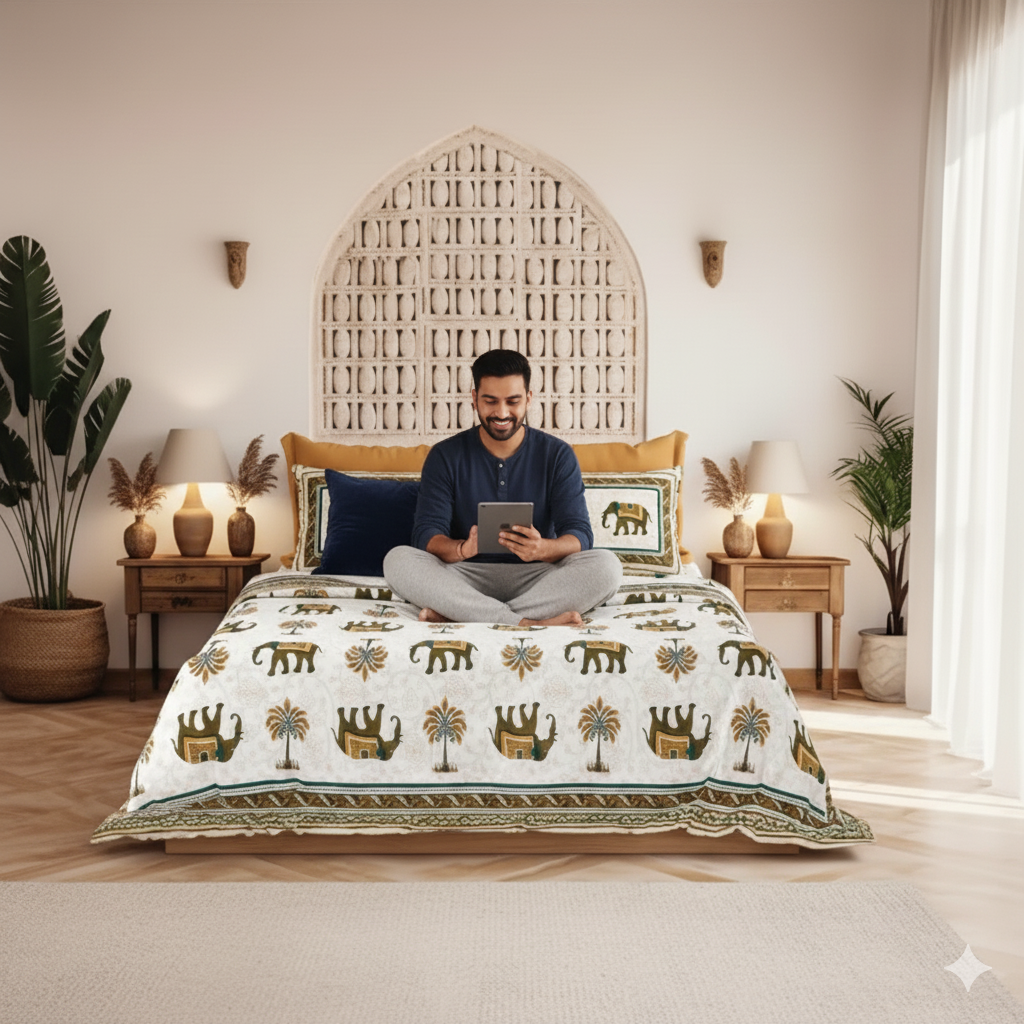 Jaipuri Block Print - King Size (108 x 108)