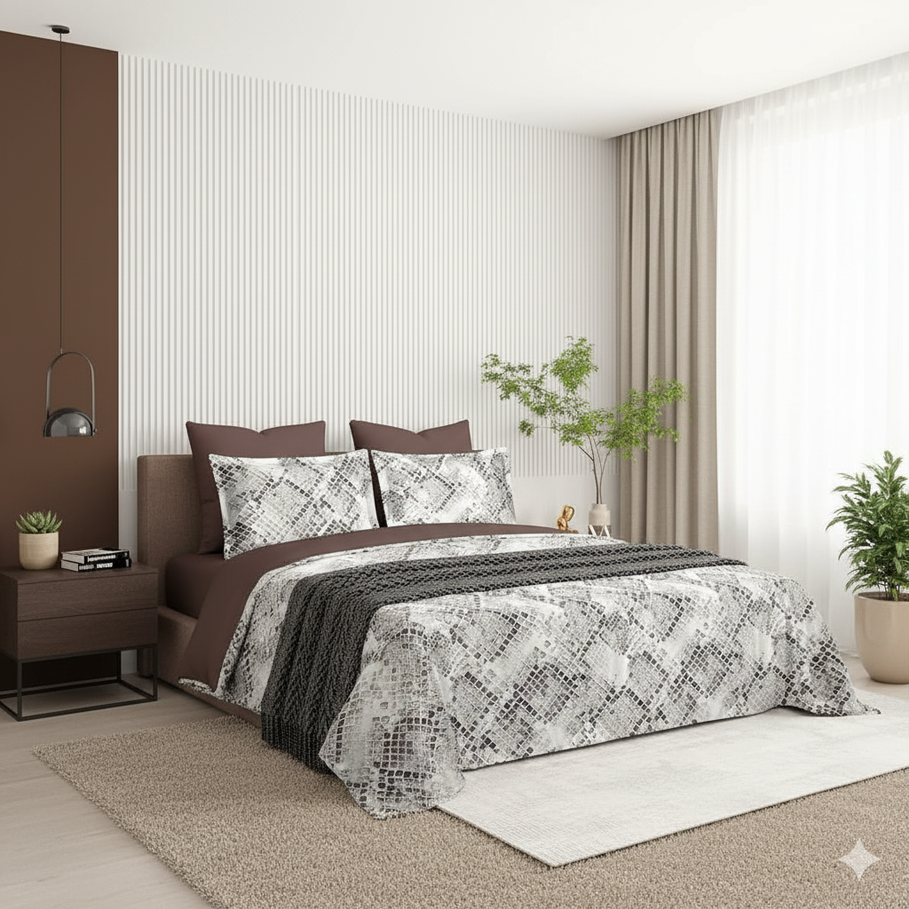 Anameria Premium King Size Bedsheet (108" x 108") - 400 TC