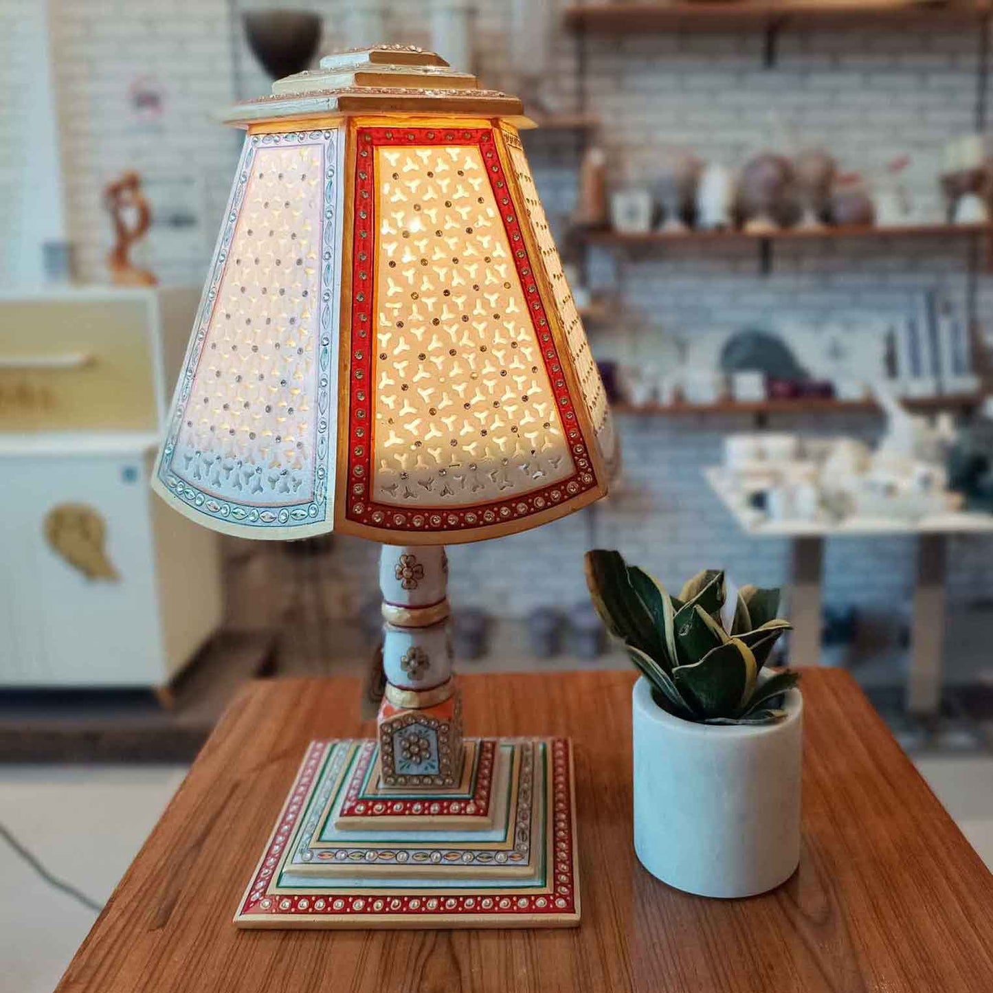 Rajasthani Marble Table Lamp