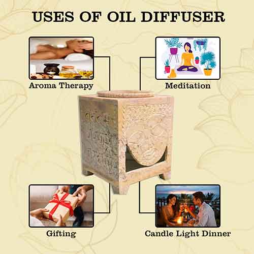 Buddha Aroma Oil Diffuser (Marble Soapstone)