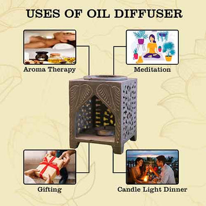 Floral Oil Diffuser (Italy Paleva Stone)